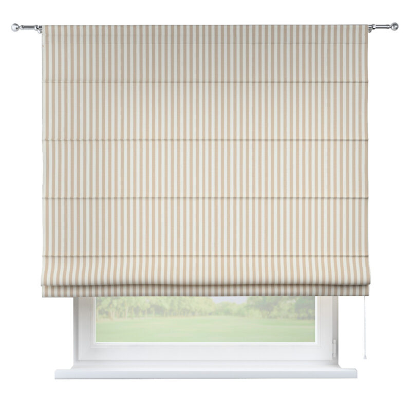 Rímska roleta Torino, béžovo-biele prúžky, Quadro, 136-07 Rímska roleta Torino, béžovo-biele prúžky, Quadro, 136-07