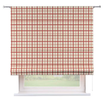 Rímska roleta Torino, bordové káro na svetlobéžovom podklade, Avinon, 131-15