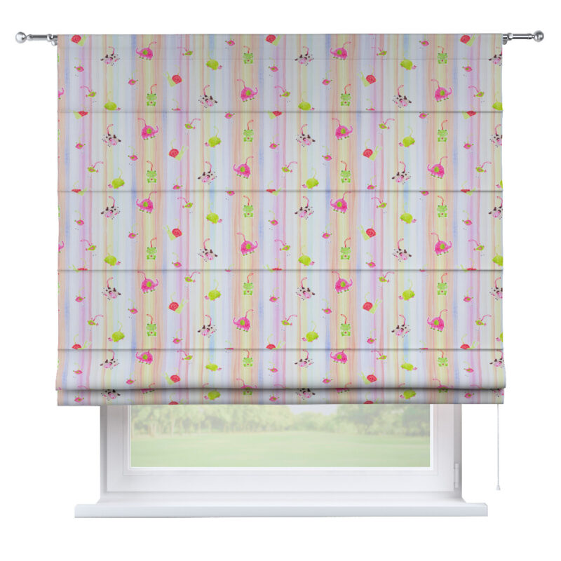 Rímska roleta Torino, farebné zvieratka na farebnom pozadí, Výpredaj, 151-05 Rímska roleta Torino, farebné zvieratka na farebnom pozadí, Výpredaj, 151-05