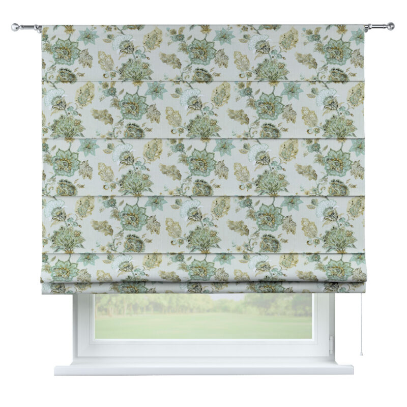 Rímska roleta Torino, kvety na béžovo - sivom podklade, Flowers, 143-67 Rímska roleta Torino, kvety na béžovo - sivom podklade, Flowers, 143-67