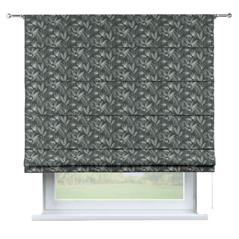 Rímska roleta Torino, listy na čiernom podklade, Flowers, 143-73 Rímska roleta Torino, listy na čiernom podklade, Flowers, 143-73