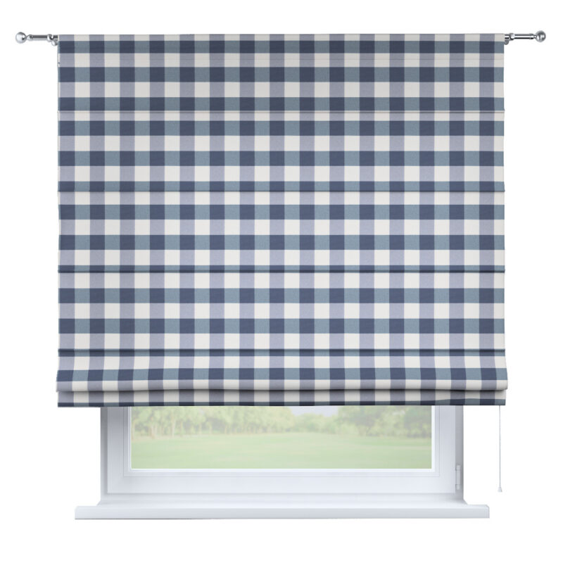 Rímska roleta Torino, modro - biele veľké káro, Quadro, 136-03 Rímska roleta Torino, modro - biele veľké káro, Quadro, 136-03