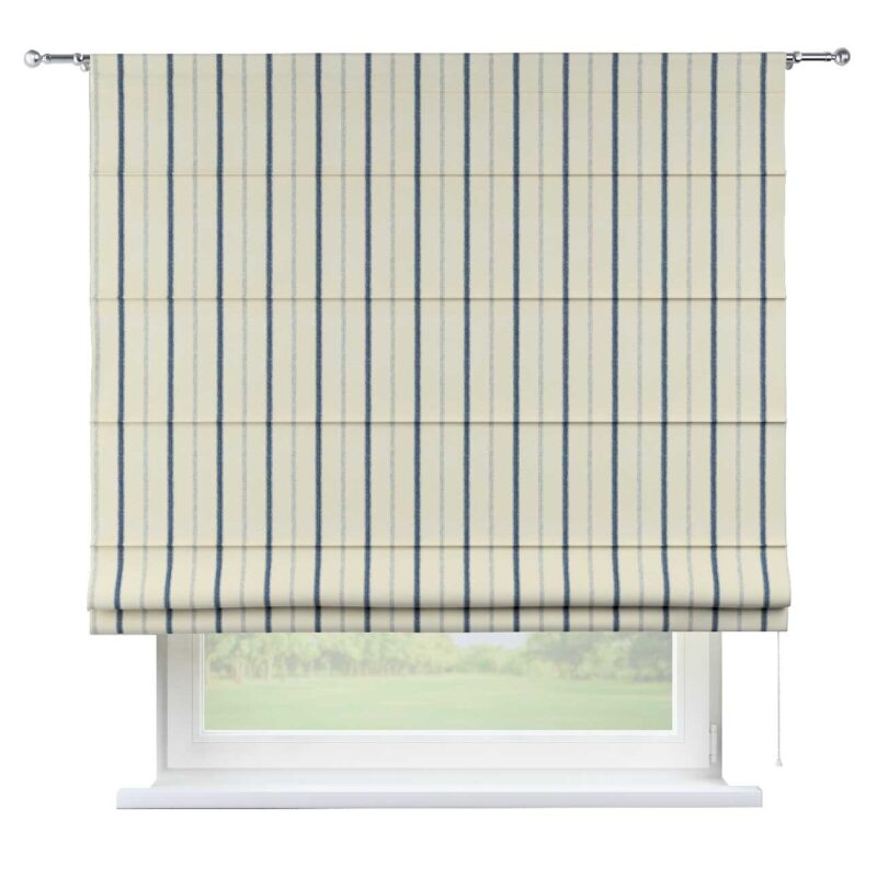 Rímska roleta Torino, svetlo a tmavomodrý pásik na svetlobéžovom podklade, Avinon, 129-66 Rímska roleta Torino, svetlo a tmavomodrý pásik na svetlobéžovom podklade, Avinon, 129-66