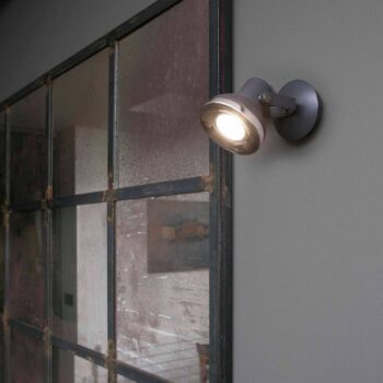 Ring – 1-plameňové nástenné LED svetlo, tmavosivé