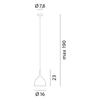 Rotaliana Drink H1 závesná lampa, matná biela