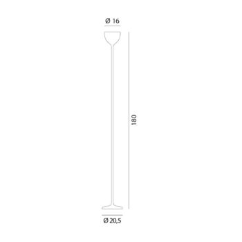 Rotaliana Drink stojacia LED lampa, krémová