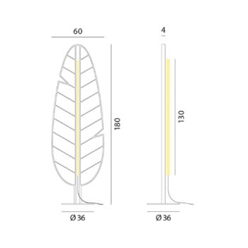 Rotaliana Eden Banana stojaca LED lampa, žltá