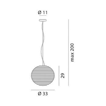 Rotaliana Flow Glass H2 závesné svietidlo Ø 33 cm