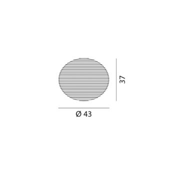 Rotaliana Flow Glass H3 stropné svietidlo Ø 43 cm