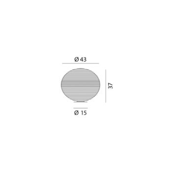 Rotaliana Flow Glass T3 stolová lampa Ø 43 cm guľa