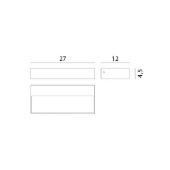Rotaliana InOut W2 Indoor nástenné LED, 2 700 K
