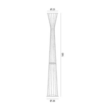 Rotaliana Lightwire F1 stojaca LED lampa, čierna