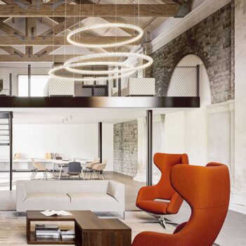 Rotaliana Squiggle H1 závesné LED biele Ø 69 cm