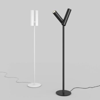 Rotaliana Tobu F1 stojaca lampa, 3000K, 90°, biela