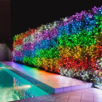 Rozprávkové svetielka Twinkly RGB, čierne, 100 svetielok 8 m