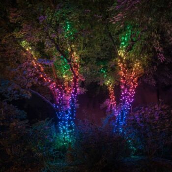 Rozprávkové svetielka Twinkly RGB, čierne, 100 svetielok 8 m