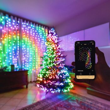 Rozprávkové svetlá RGB, čierne, 250 svetiel 20 m