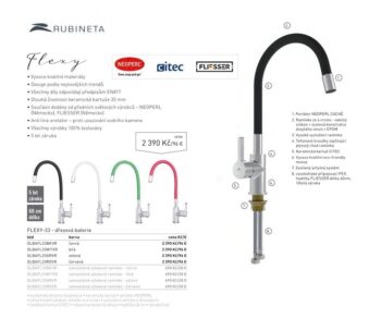 Rubineta Rubineta - Drezová batéria FLEXY-33 - Farebnica - Čierna OLBAFL33BK