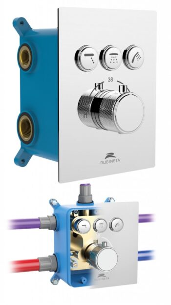 Rubineta - Termostatická podomietková batéria Thermo-3F OLBAPM0016