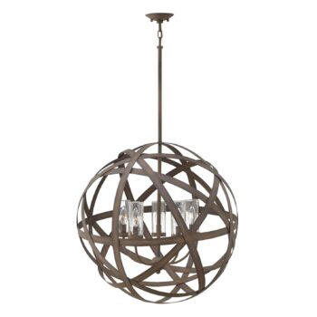 Ručne kovaná vonkajšia závesná lampa Carson 5pl.