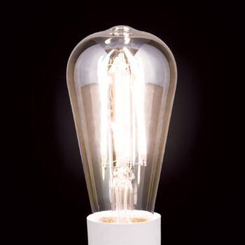 Rustikálna LED E27 ST64 6W jantár 2 200 K stmieva