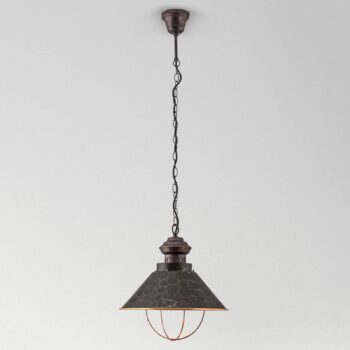 Rustikálna závesná lampa Shanta, jedno-plameňová