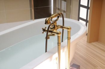 SAPHO - ANTEA nástenná vaňová batéria kompletná, bronz 3016