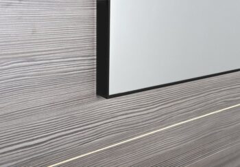 SAPHO - AROWANA zrkadlo v ráme, 100x50cm, čierna mat AWB1050