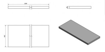 SAPHO - AVICE doska pod umývadlo 120x50cm, hrúbka 5cm, dub Rover AV124