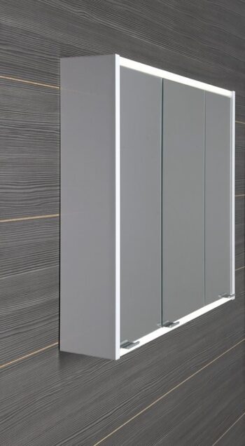 SAPHO - BATU zrkadlová galerka 80x71x15cm, 2x LED osvetlenie, biela 1141131