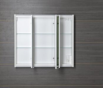 SAPHO - BATU zrkadlová galerka 80x71x15cm, 2x LED osvetlenie, biela 1141131