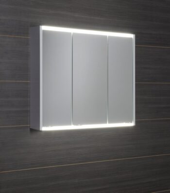 SAPHO - BATU zrkadlová galerka 80x71x15cm, 2x LED osvetlenie, biela 1141131