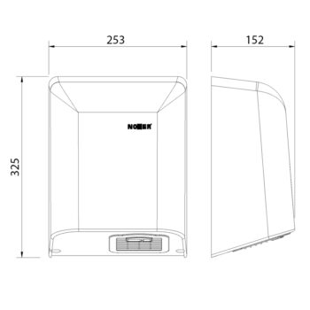 SAPHO - BIGFLOW bezdotykový elektrický sušič rúk 220-240V, 2050 W, 253x325x152, ABS/biela 01461.W