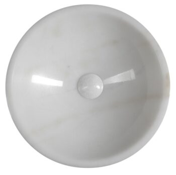 SAPHO - BLOK kamenné umývadlo Ø 40 cm, biely mramor, leštený 2401-34