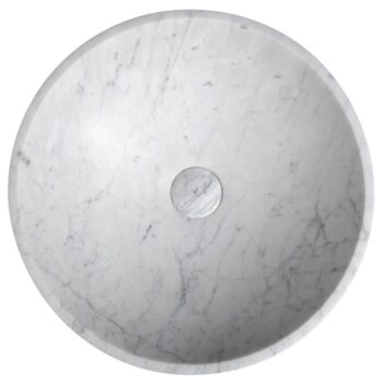 SAPHO - BLOK kamenné umývadlo Ø 42 cm, biela carrata mat 2401-42