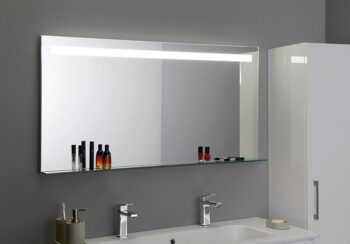 SAPHO - BRETO zrkadlo  s LED osvetlením a policou 120x60,8cm BT120