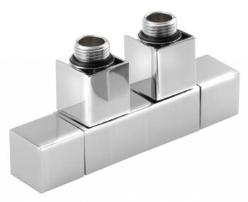 SAPHO - CUBE TWIN pripojovacia súprava ventilu pre stredové pripojenie, chróm CP581S
