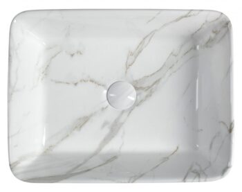 SAPHO - DALMA keramické umývadlo na dosku 48x38 cm, carrara 517