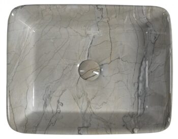 SAPHO - DALMA keramické umývadlo na dosku 48x38 cm, grigio 513