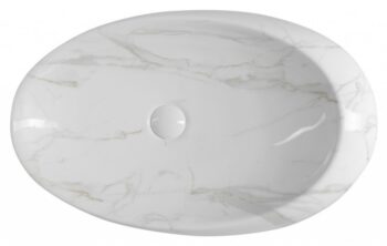 SAPHO - DALMA keramické umývadlo na dosku 68x44 cm, carrara 317