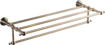 SAPHO - DIAMOND polička na uteráky s hrazdou 600, bronz 1318-14
