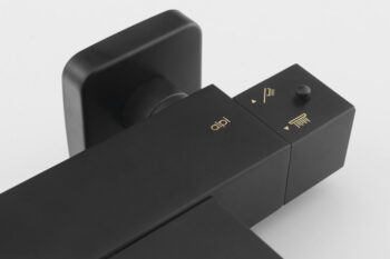 SAPHO - DIMY nástenná vaňová termostatická batéria, kaskáda, čierný DM292BL
