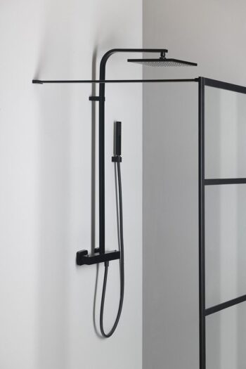 SAPHO - DIMY sprchový stĺp s termostatickou batériou, čierný DM322BL
