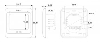 SAPHO - Dotykový digitálny termostat pre reguláciu vykurovacích rohoží 124091