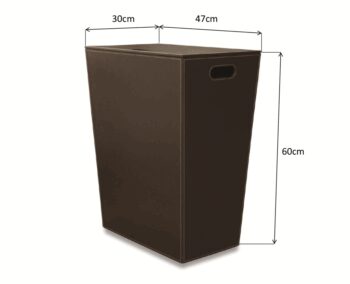 SAPHO - ECO PELLE kôš na prádlo 47x60x30cm, hnedá 2463DB