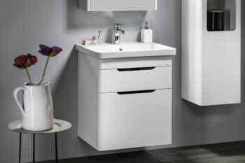 SAPHO - ELLA umývadlová skrinka 56,5x65x43cm, 2x zásuvka, biela EL062-3030