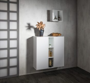 SAPHO - ESPACE otvorená policová skrinka 20x94x22cm,biela ESC130-3030
