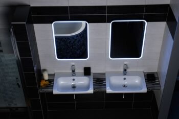SAPHO - FLOAT LED podsvietené zrkadlo 60x80cm, biela 22572