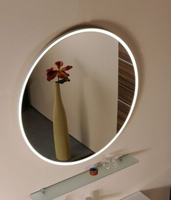 SAPHO - FLOAT LED podsvietené zrkadlo, ø 60cm, biela 22559