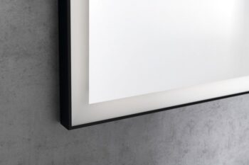 SAPHO - GANO zrkadlo s LED osvetlením 60x80cm, čierna LG260